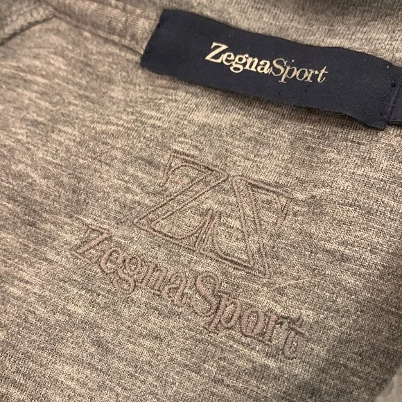 Zegna Sport Gray Zipper Sweatshirt size L